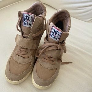 Ash Wedge Sneakers - Beige